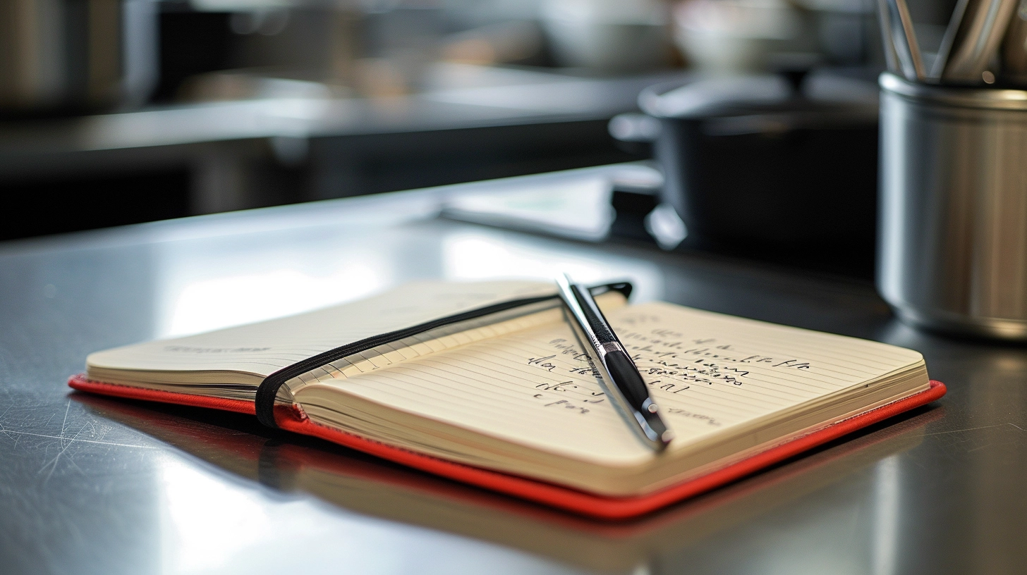 An open journal notebook filled with handwritten entries, showcasing the power of reflection and introspection.